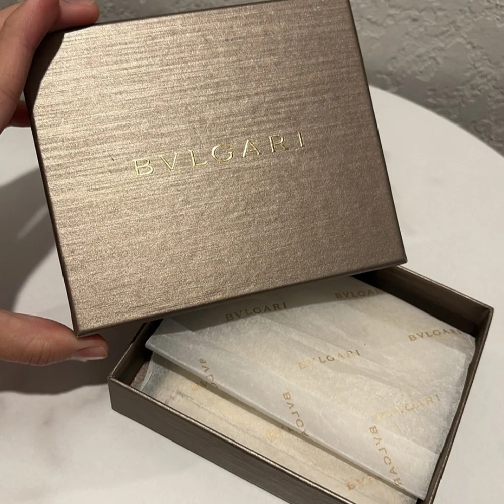 Bulgari Cream Leather Men's Wallet